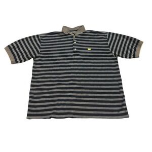 Augusta National Golf Shop Masters Golf‎ Polo Shirt Black Grey Mens Medium